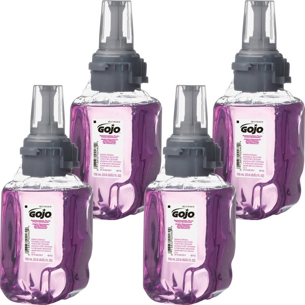 Gojo 23.7 fl oz (700 mL) ADX-7 Dispenser Antibacterial Hand Soap Refill 4 PK GOJ871204CT